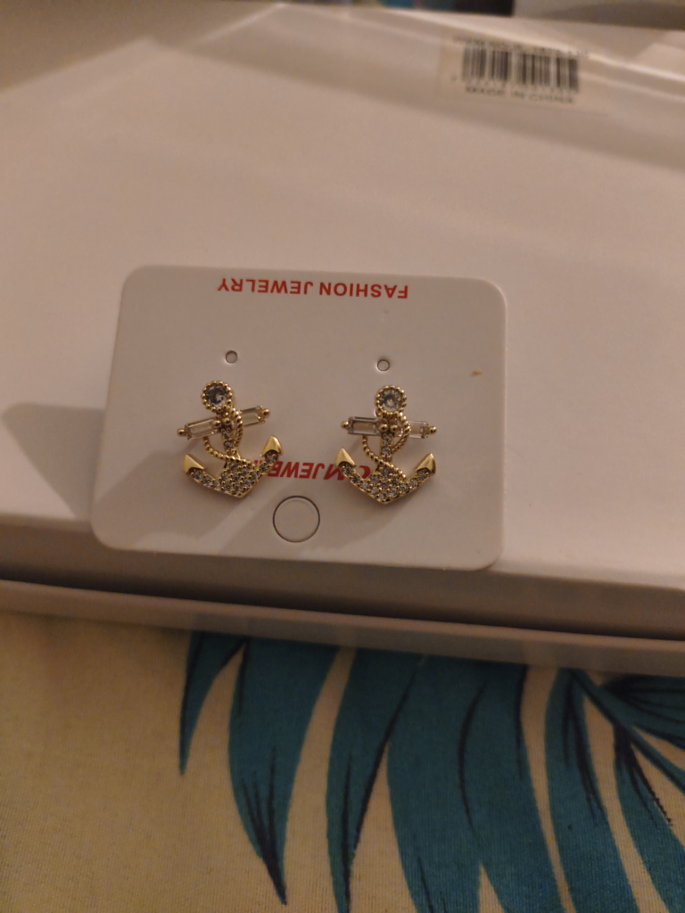 Anchor Stud Earrings - Gold - photo 2