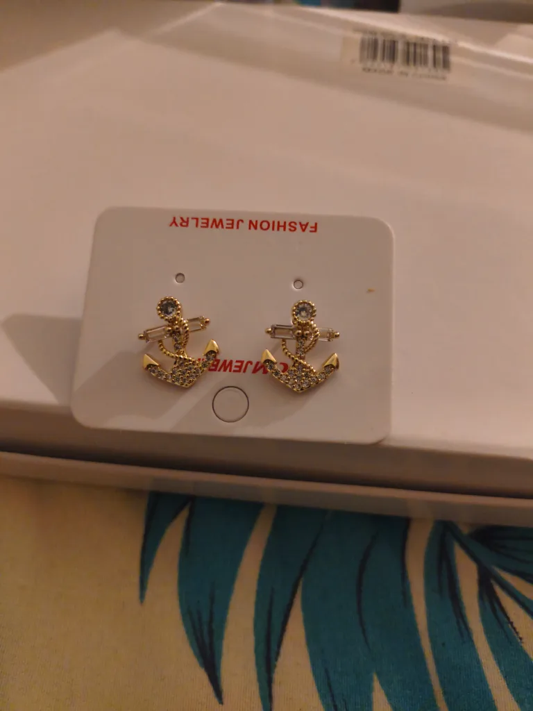 Anchor Stud Earrings - Gold image indicator(2)