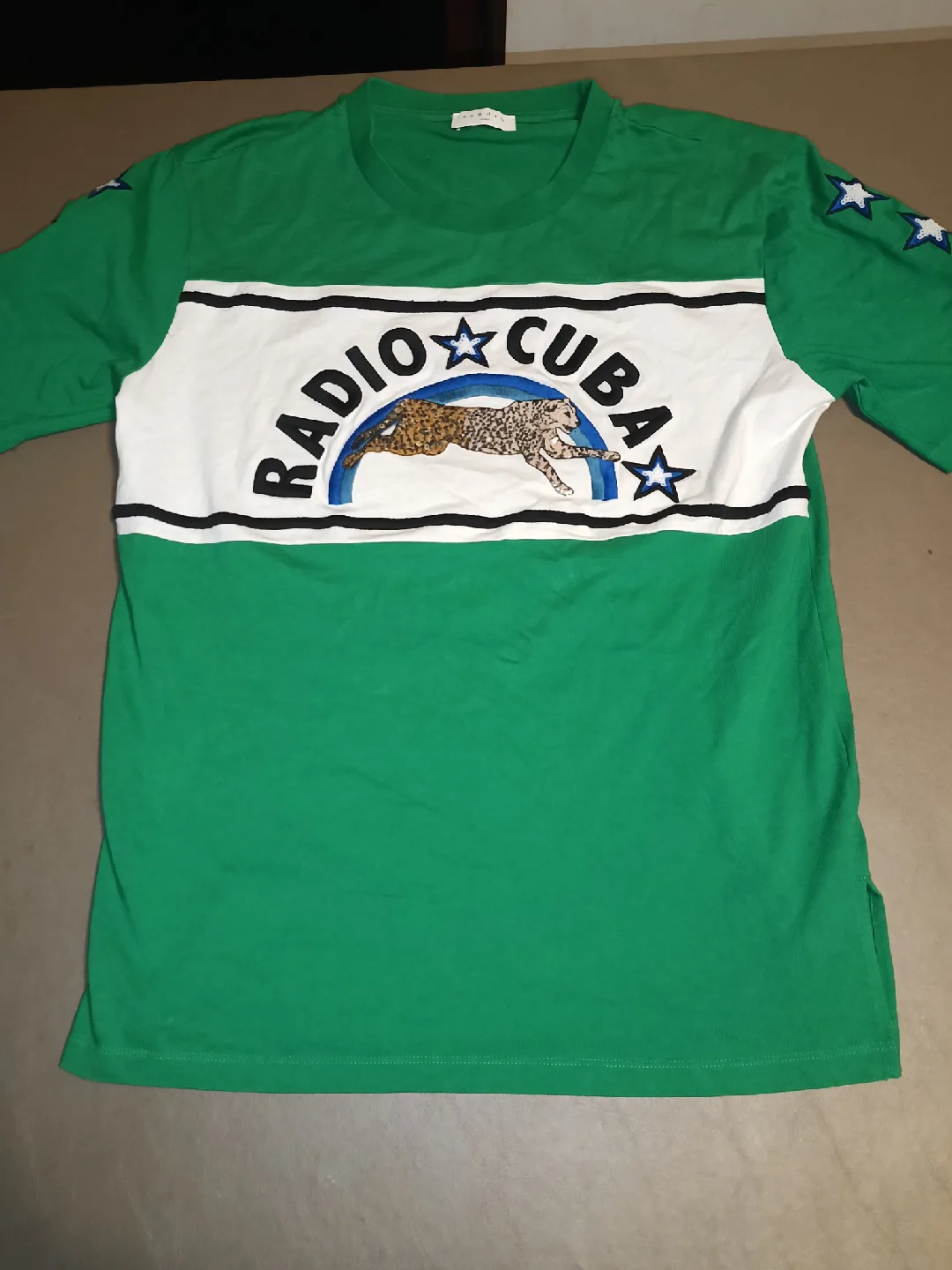 Sandro Paris Green Radio Cuba T-Shirt image indicator(3)