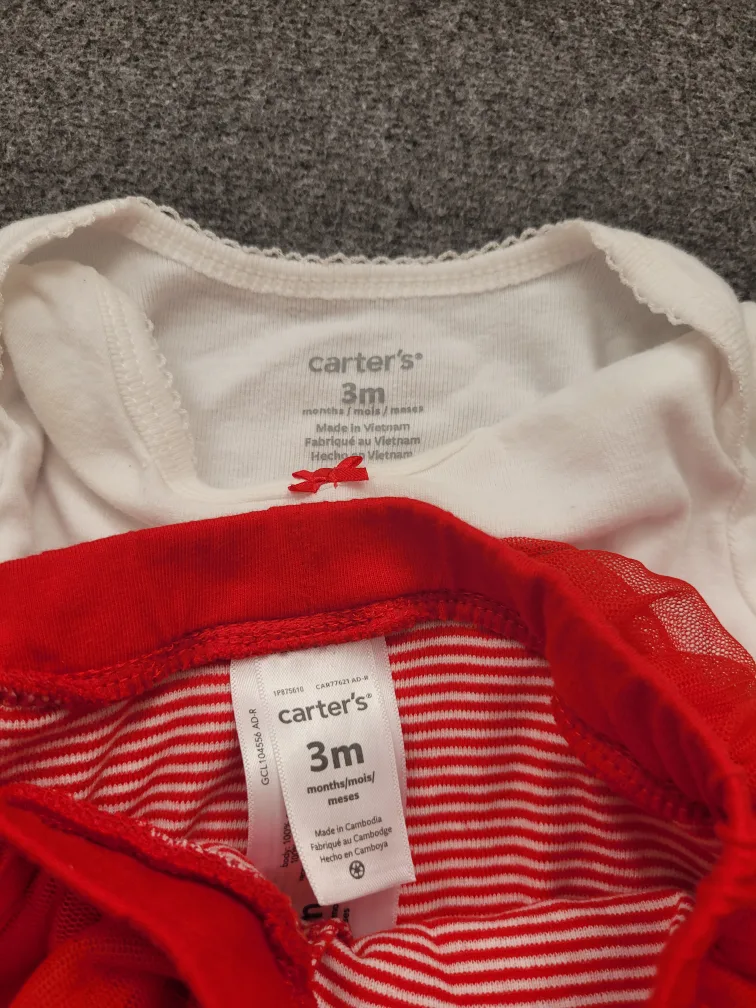 Carter's 3M Christmas Outfit - Bodysuit, Skirt, Leggings image indicator(4)
