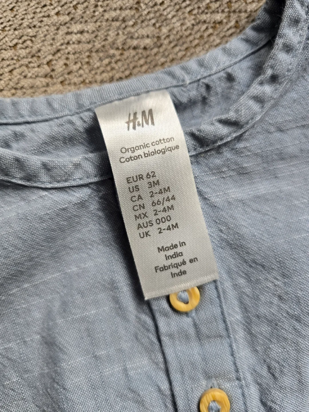 [BRAND NEW] H&M Cotton Muslin Romper Suit (Size 2-4M) image indicator(5)