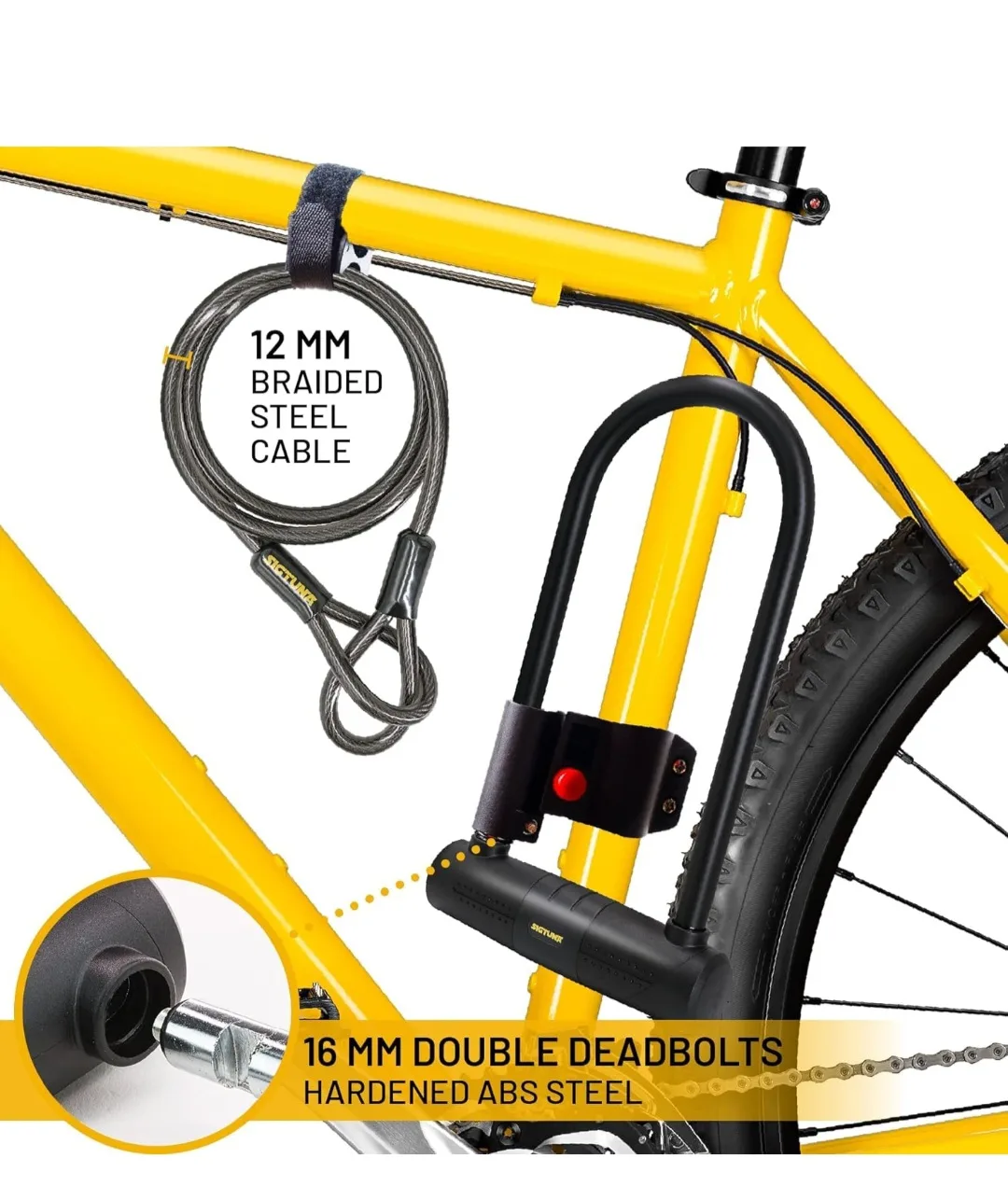 SIGTUNA Bike U-Lock with Cable image indicator(3)