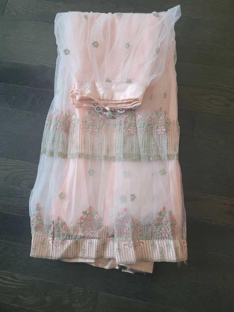 Pink Embroidered Lehenga Choli Set image indicator(4)