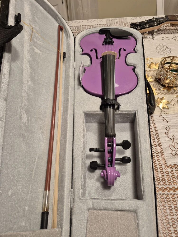 Purple Violin with Case & Bow