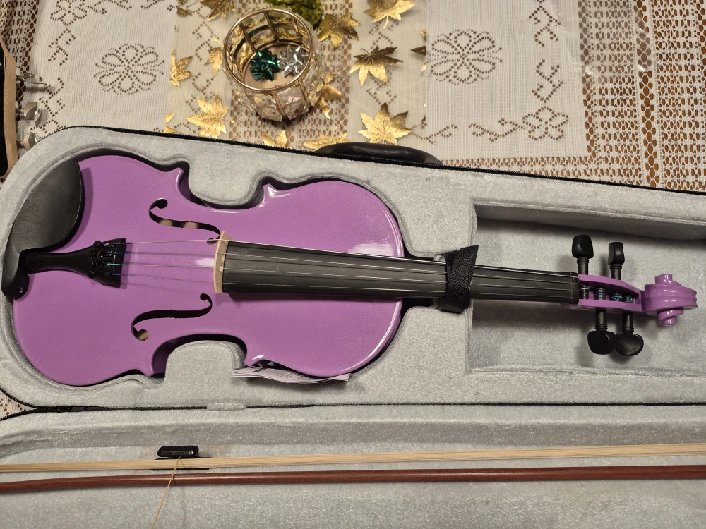 Purple Violin with Case & Bow - photo 2