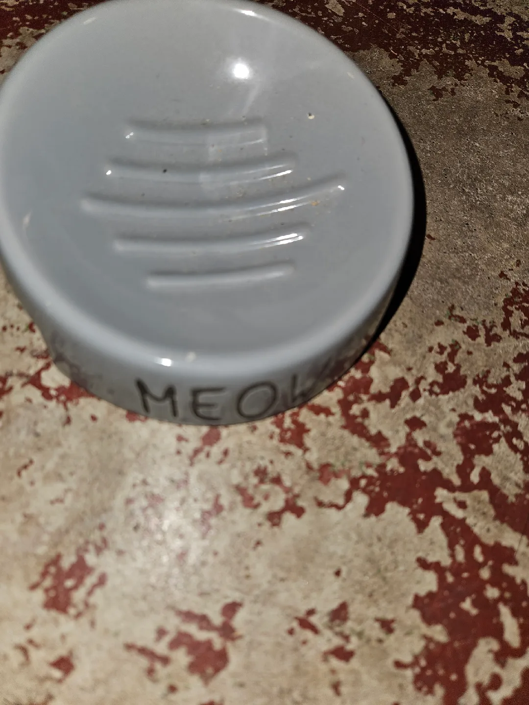 Grey 'MEOW' Cat Bowl thumbnail