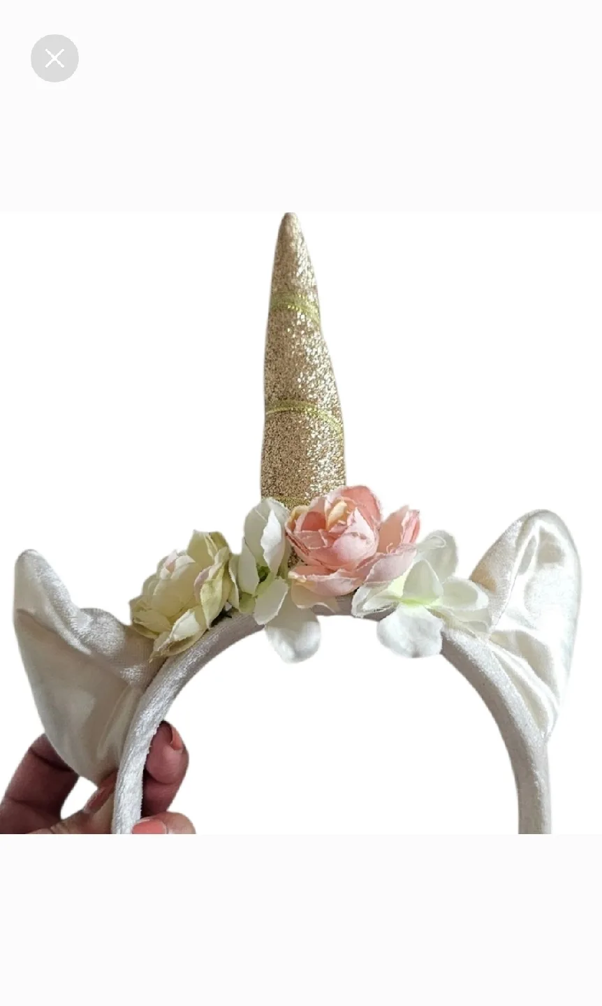 Unicorn Fairy Princess Halloween Costume w Wings & Headband image indicator(6)