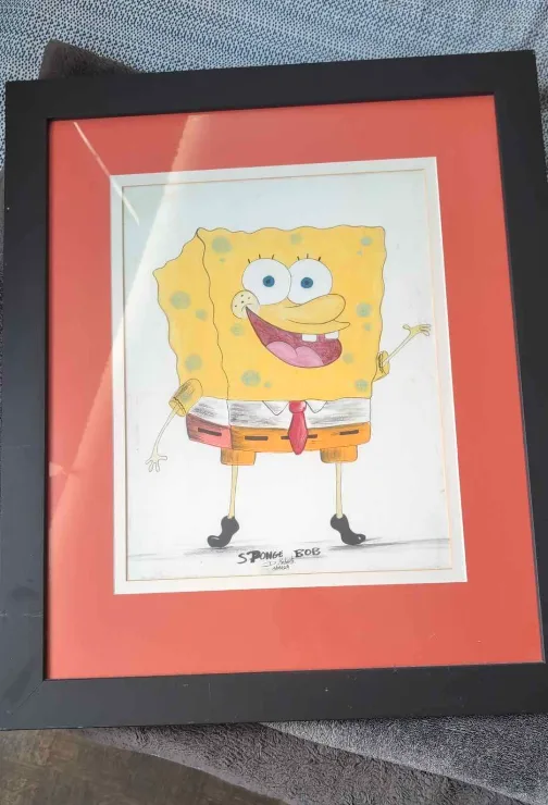 Rare Jamaican Folk Art – Signed One-of-One SpongeBob thumbnail