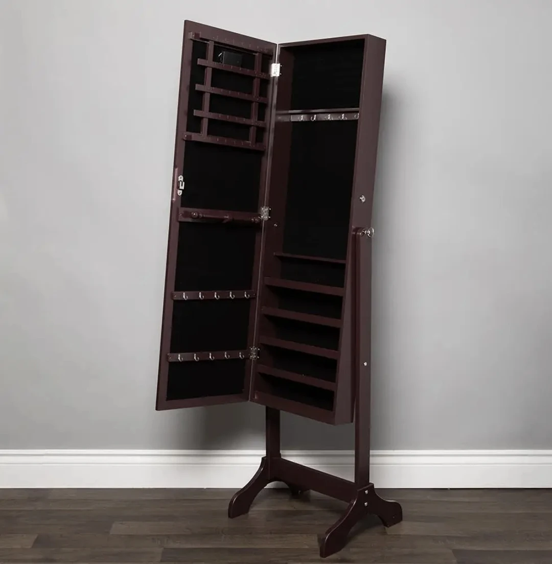 NEW IN BOX! Standing Floor Mirror Jewelry Cabinet
