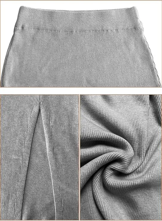 👗Grey Midi Drawstring Skirt👗 image indicator(3)