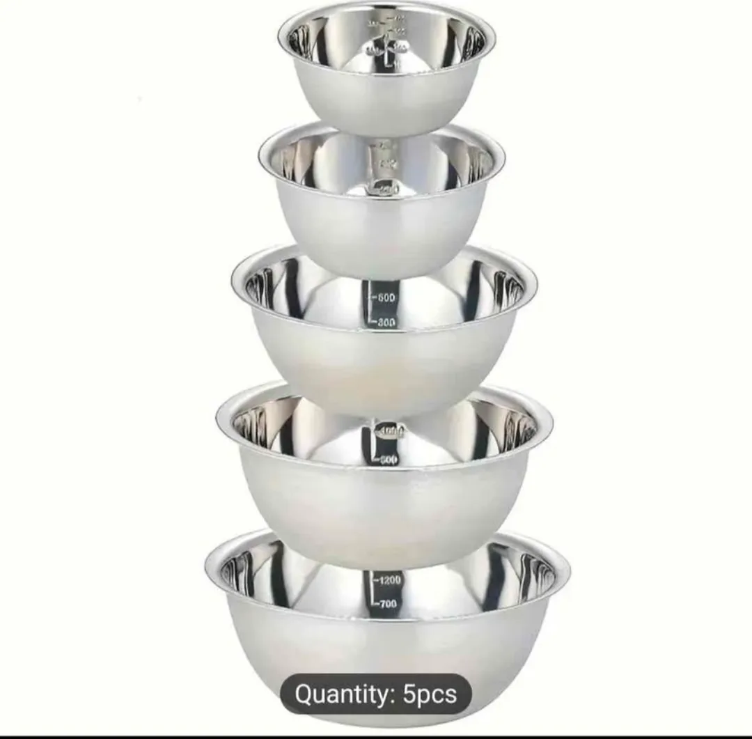 new Stainless Steel Mixing Bowls - 5 Piece Set thumbnail