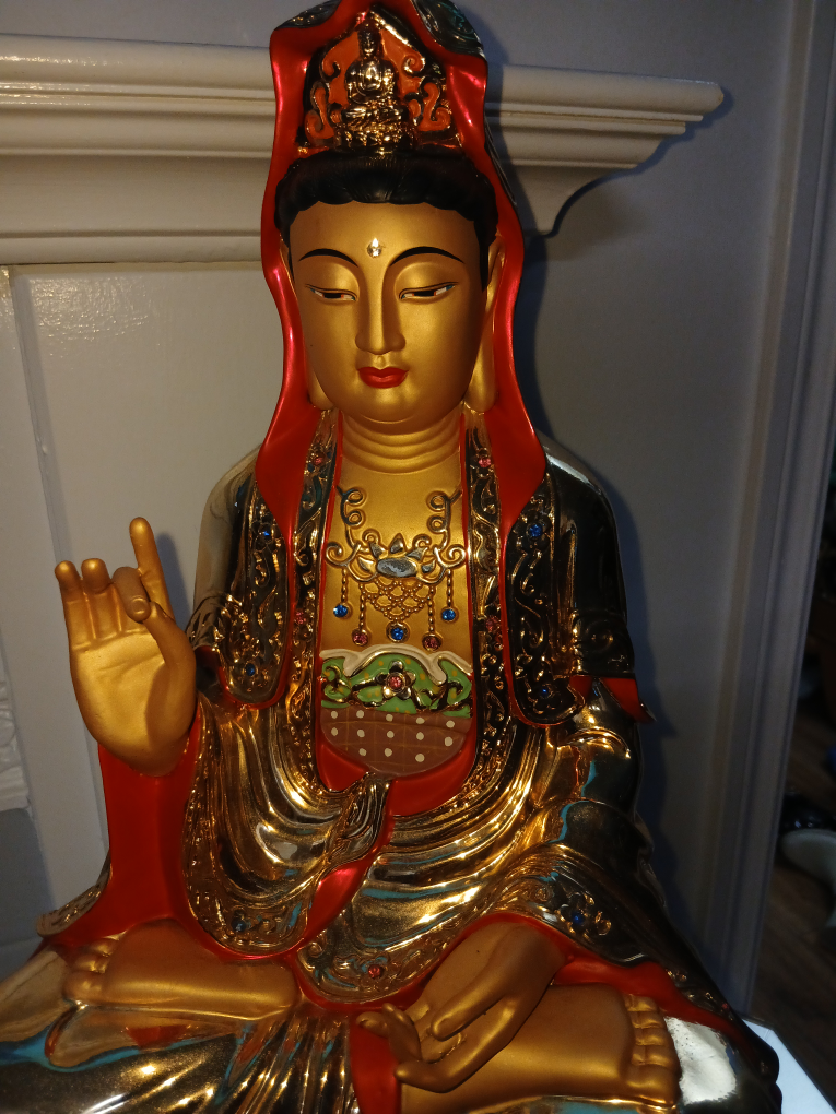 Golden Quan Yin Statue - photo 3