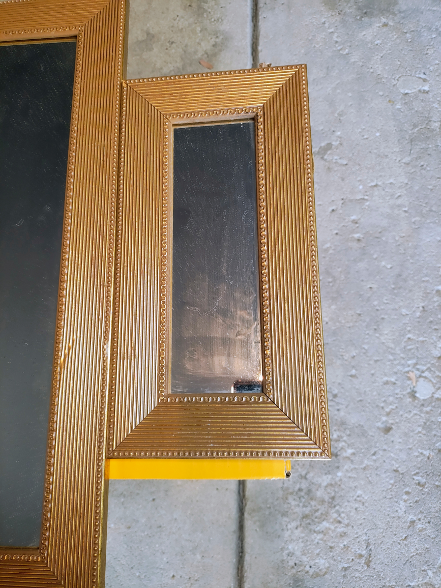 Set of 3 Gold Framed Mirrors - photo 5