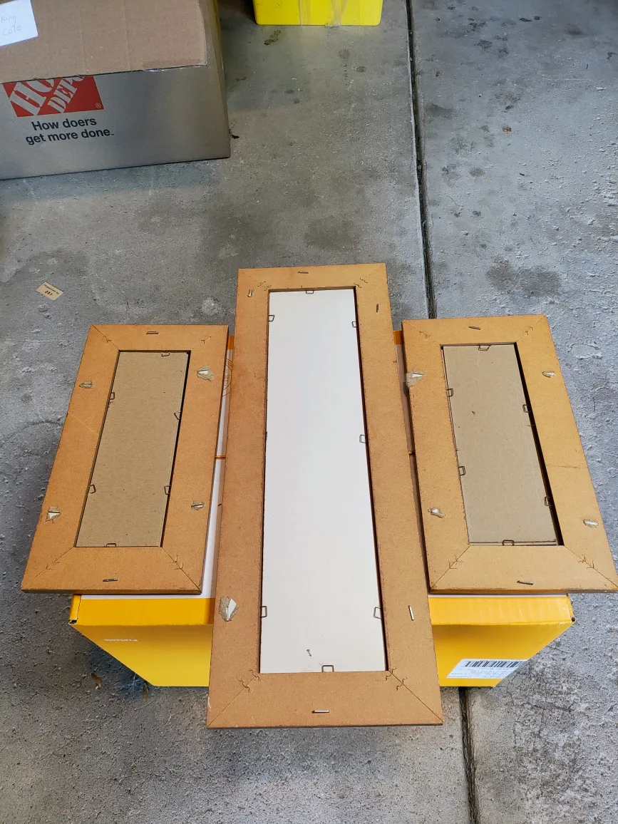 Set of 3 Gold Framed Mirrors image indicator(6)