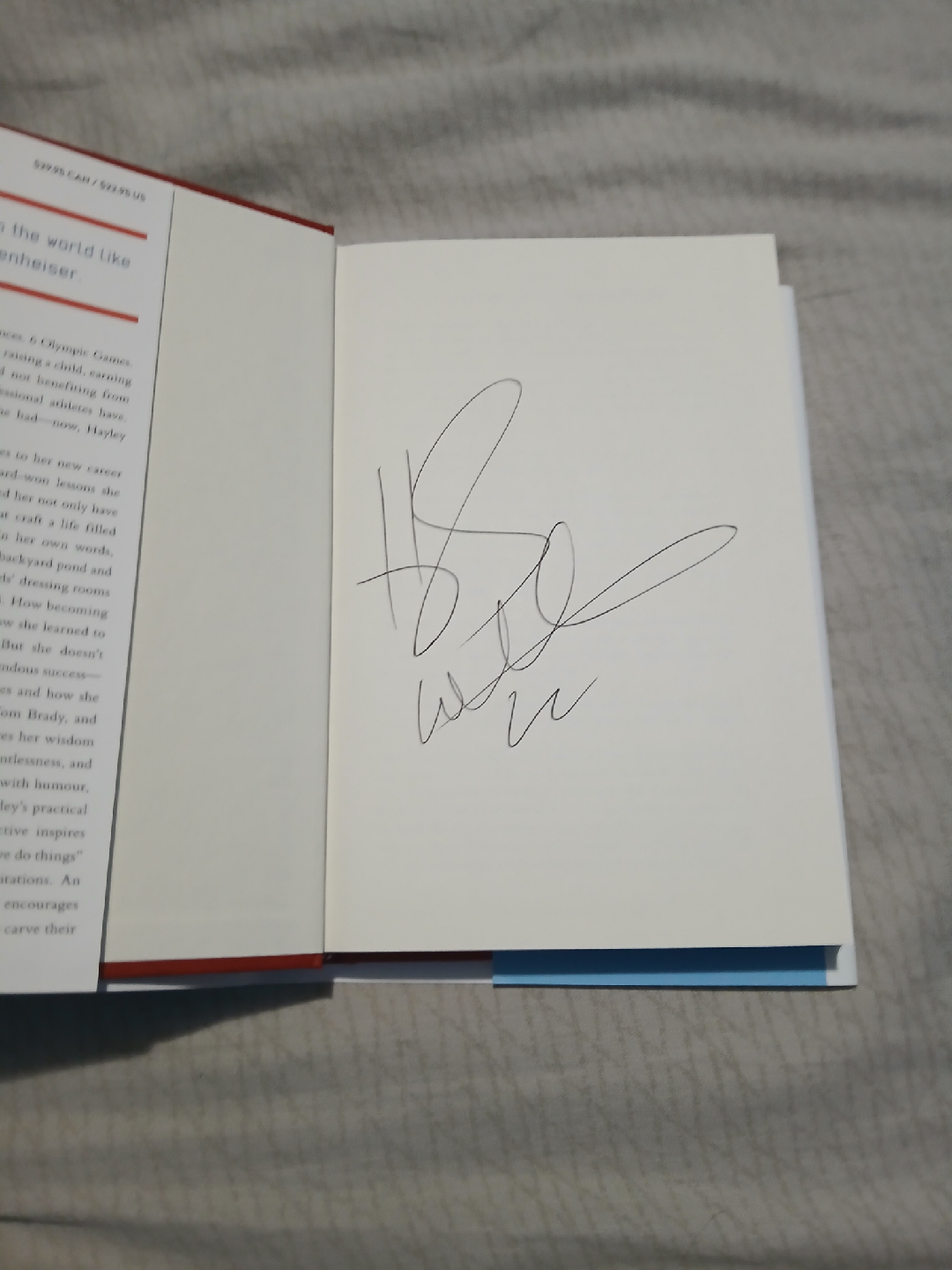 Signed Hayley Wickenheiser "Over the Boards" Book - photo 3