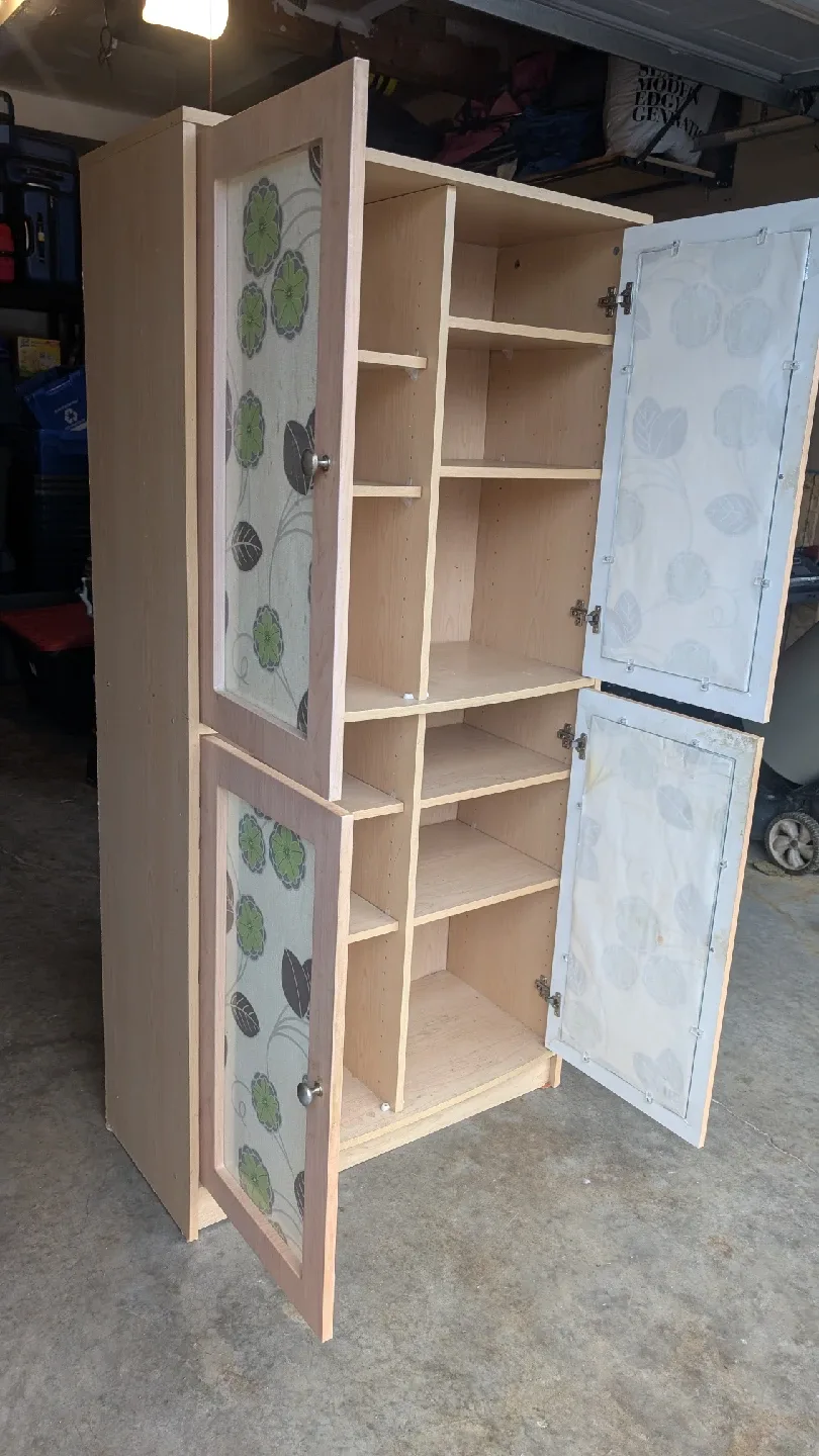 Wooden Cabinet with Floral Doors image indicator(2)