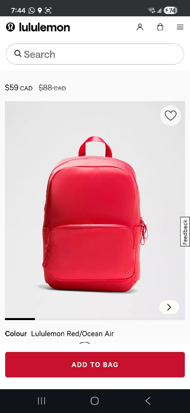 Lululemon City Adventurer Backpack - Red image indicator(4)