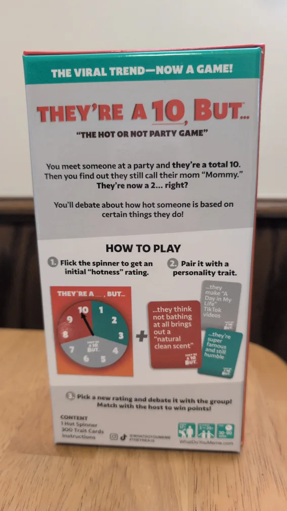 They're a 10 But... Party Game by What Do You Meme? image indicator(2)