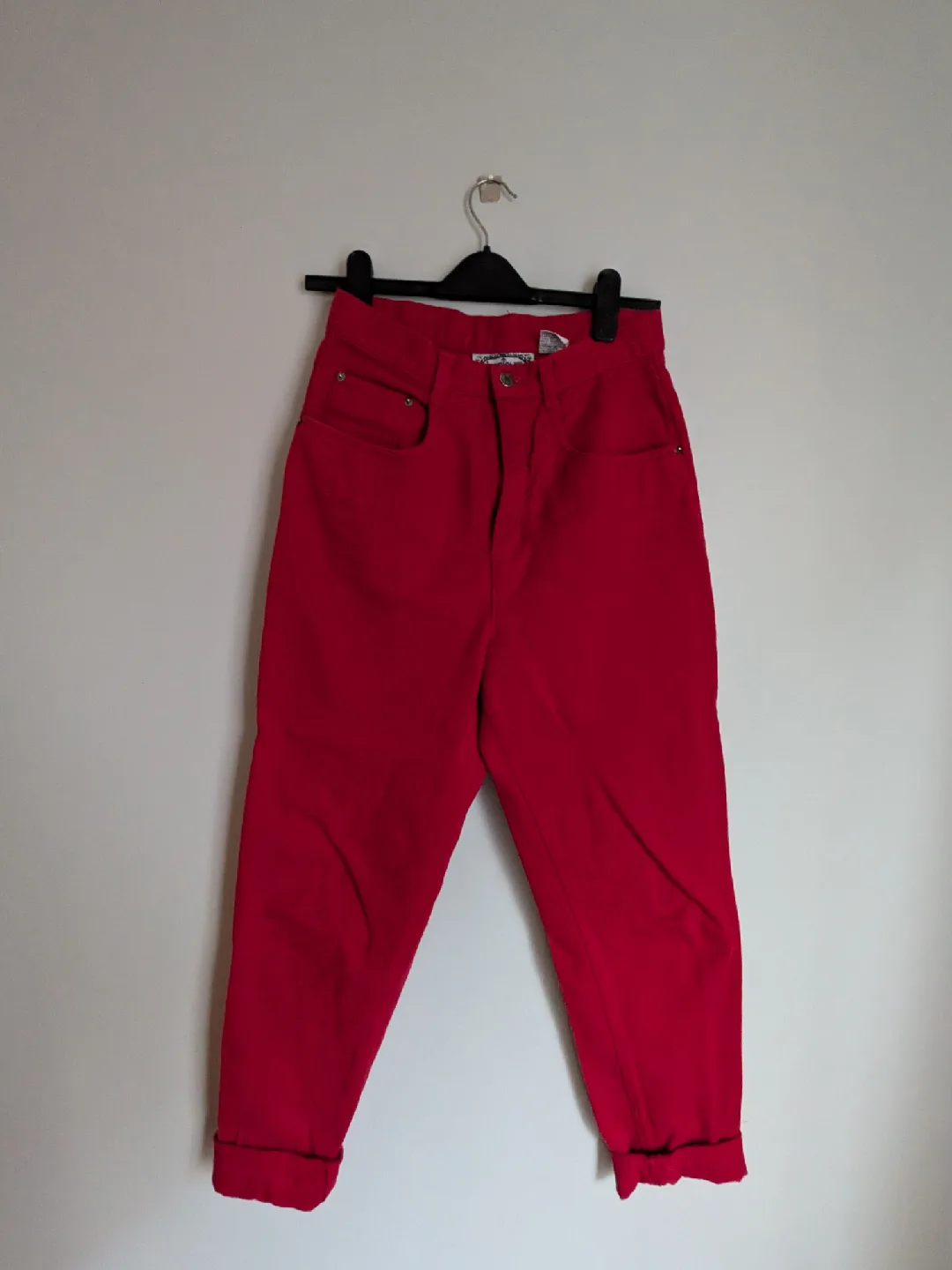 Bonjour Red Cotton Jeans