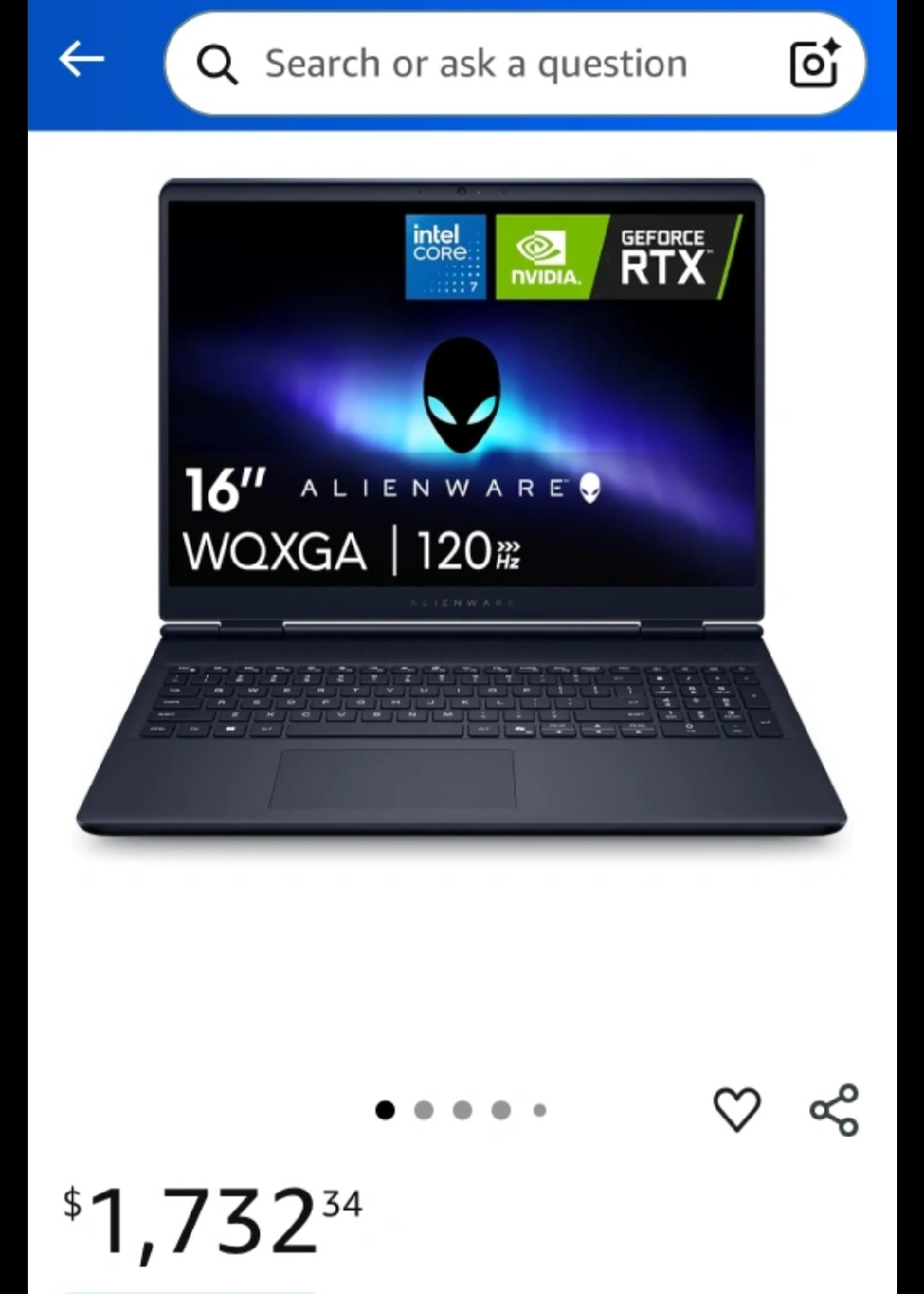 Alienware 16 Aurora Gaming Laptop - photo 2