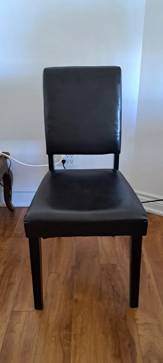 Set of 6 dining chairs - Black and Brown