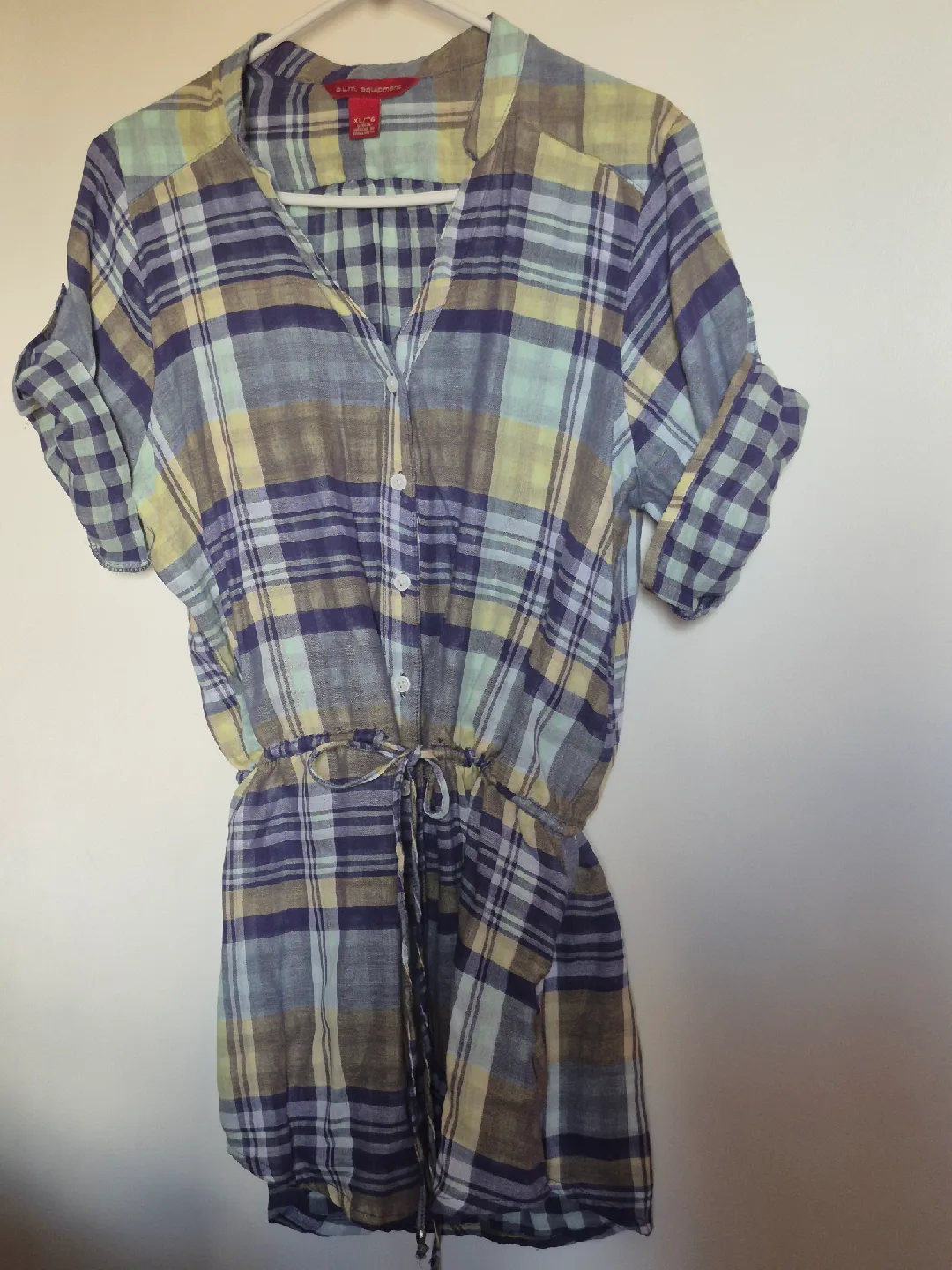 B.U.M Equipment Plaid Shirt Dress - XL thumbnail