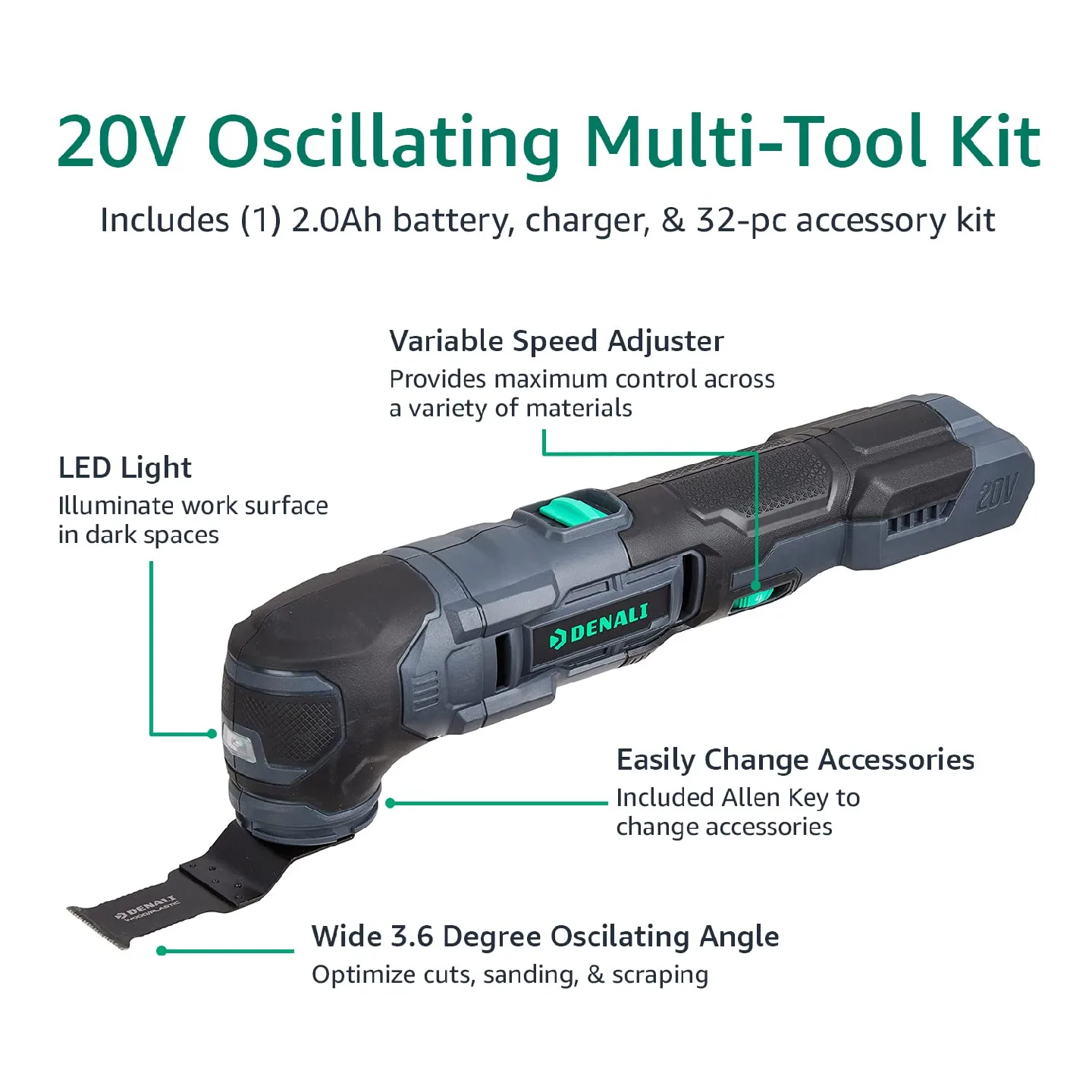 Denali 20V Oscillating Multi-Tool Kit image indicator(4)