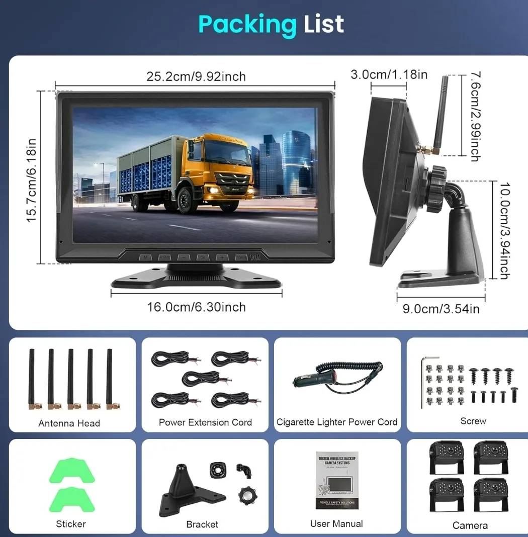 Wireless Backup Camera System for Trucks image indicator(7)