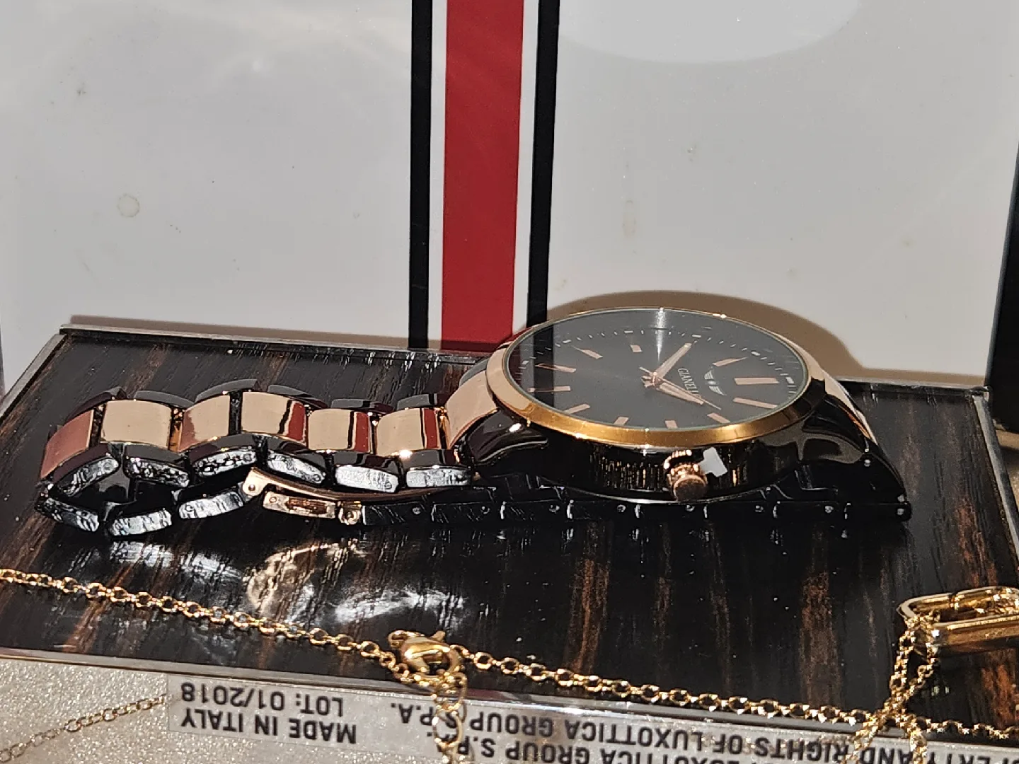 Gianello Italian Design Watch - Black & Rose Gold image indicator(2)