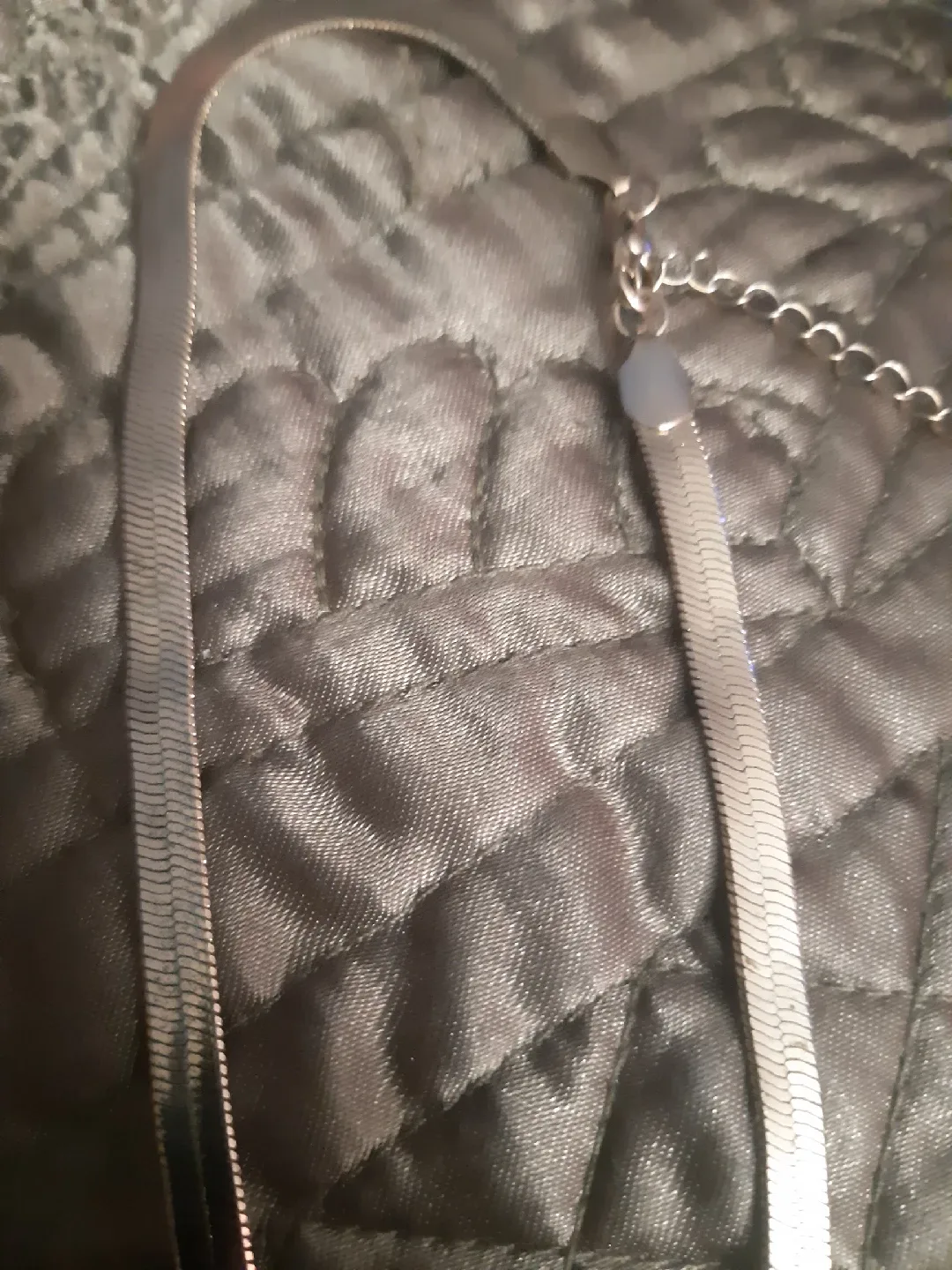 Silver Herringbone Chain Necklace image indicator(2)