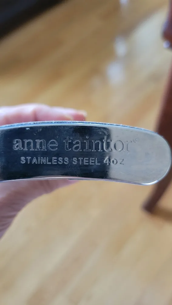 Like New Decorative Stainless Steel  Flask by Artist Anne Tantor image indicator(3)