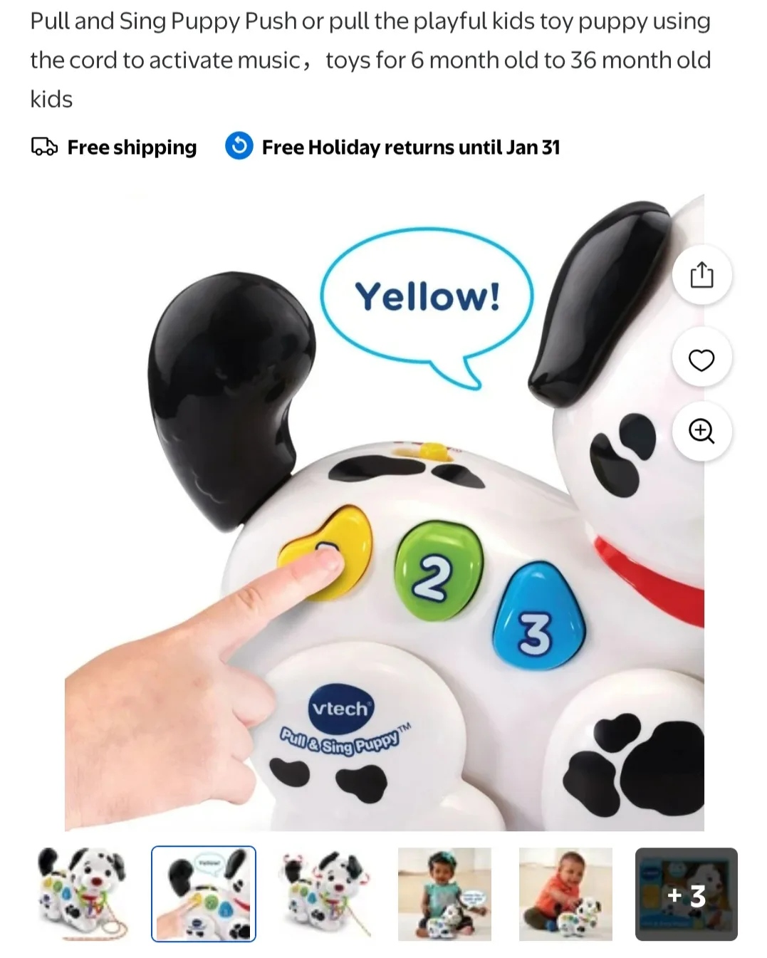 VTech Pull and Sing Puppy Toy image indicator(2)