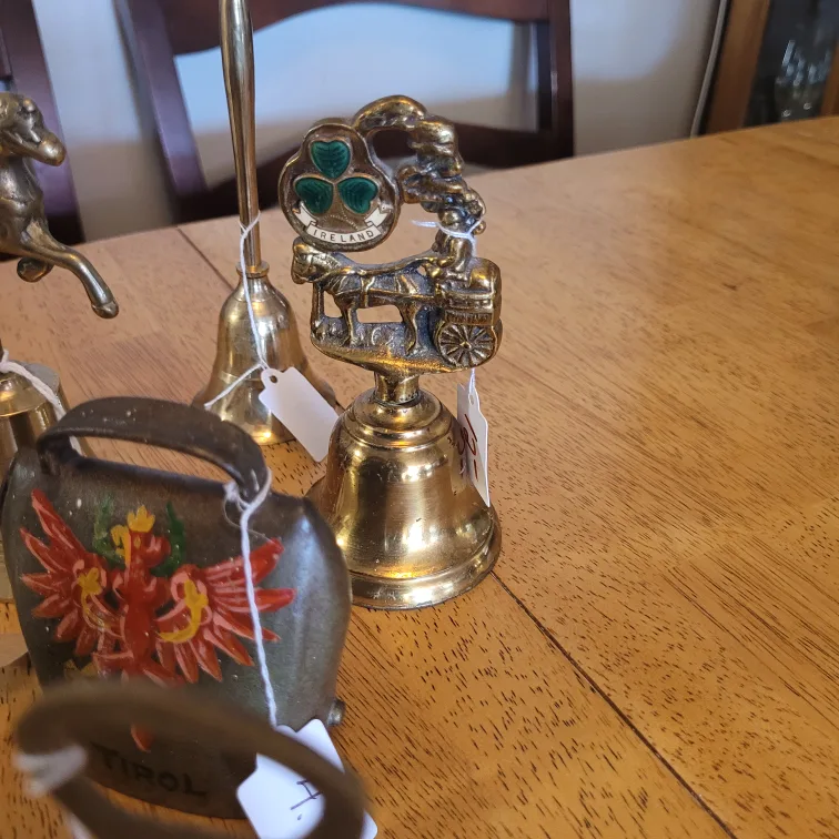 Lot of 13 Vintage Brass Bell Items Selling all 13 Together image indicator(6)