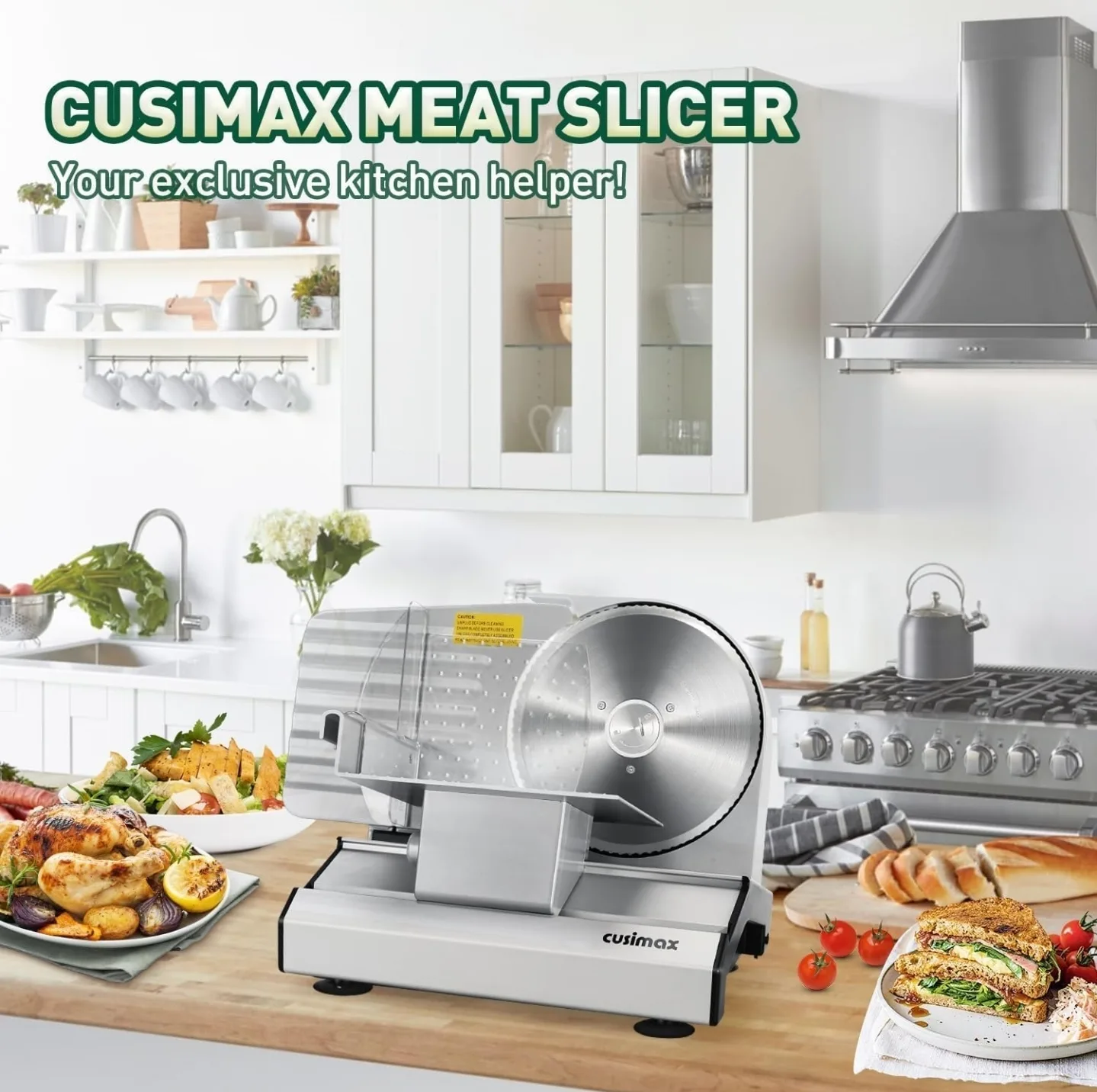 Cusimax 200W Meat Slicer - Kitchen Helper thumbnail