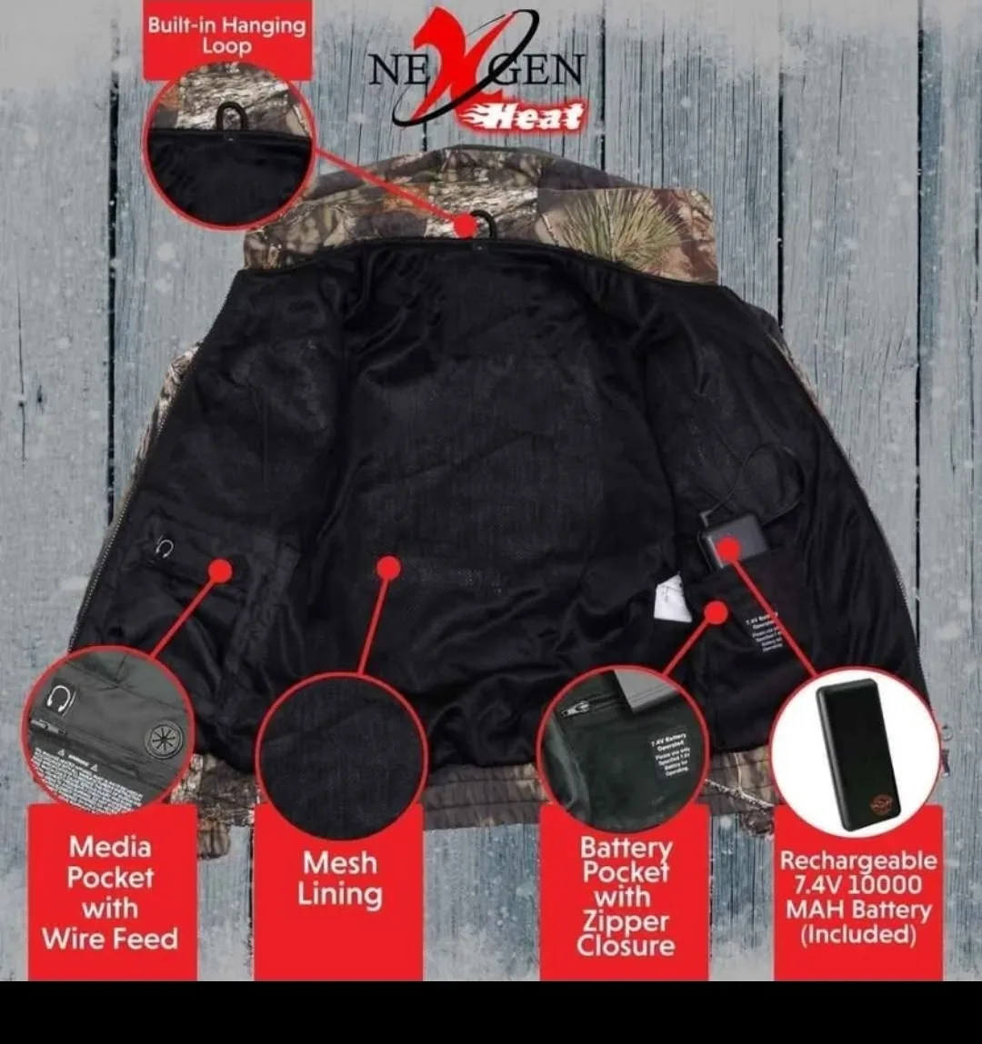 Men's Camouflaged Heated Zipper for Outdoor image indicator(3)