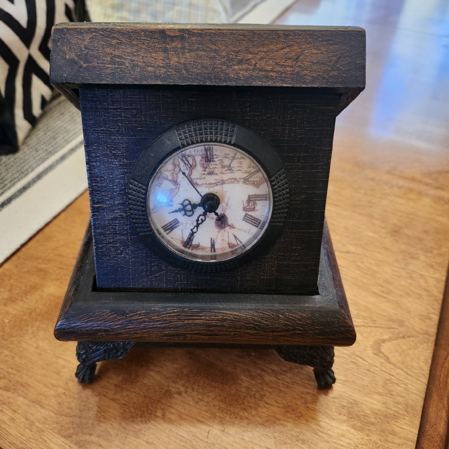 Vintage Marina Wooden Clock in a Box