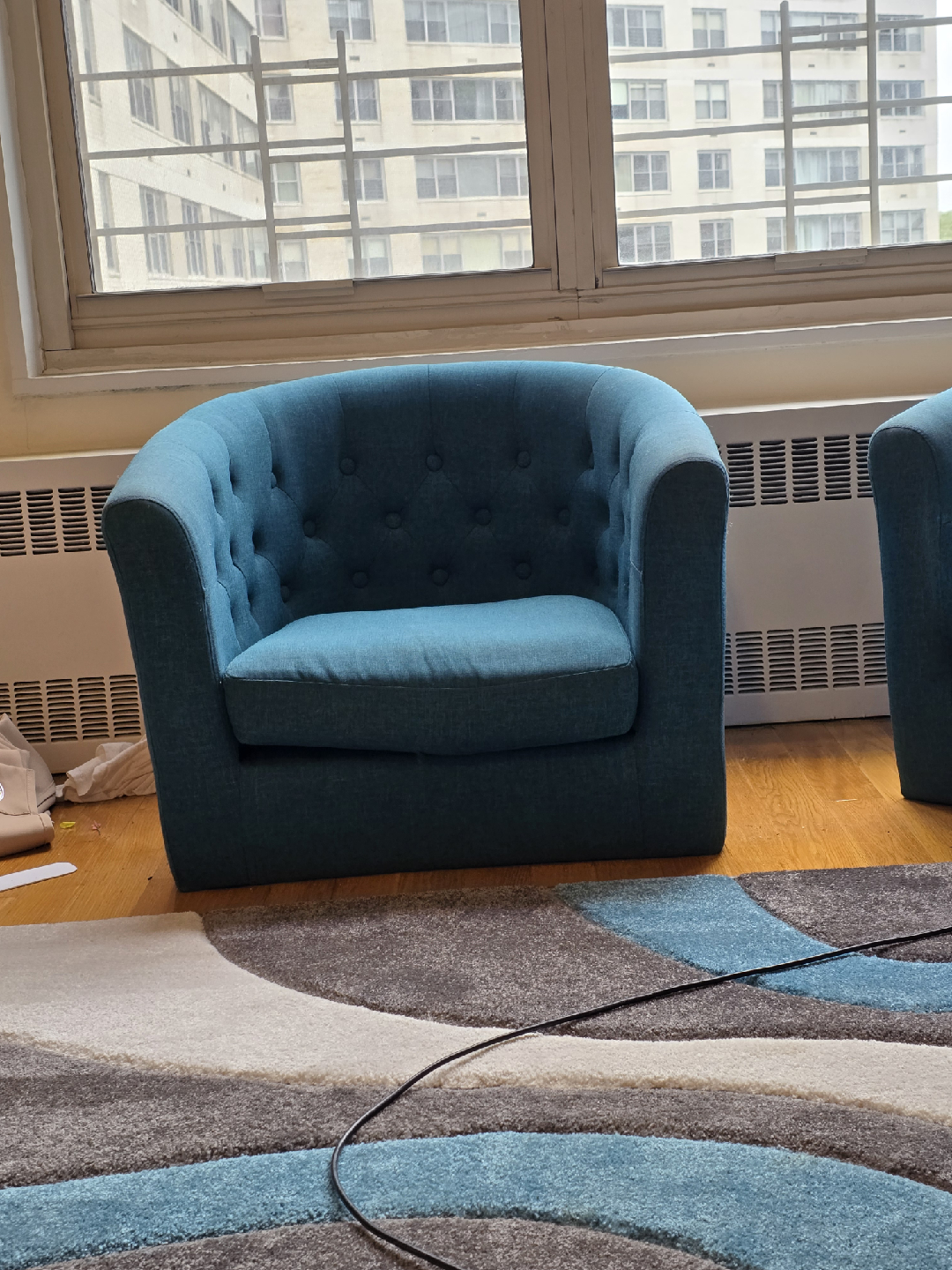 Turquois Tufted Accent Chairs-Legs Available - photo 2