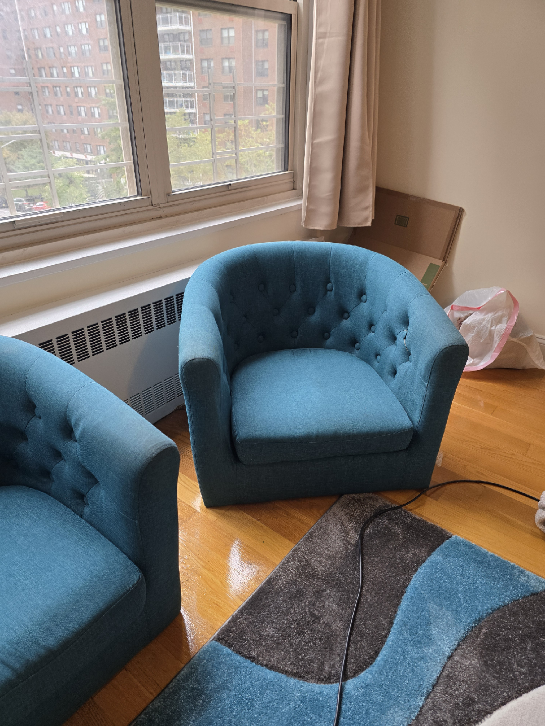 Turquois Tufted Accent Chairs-Legs Available - photo 4