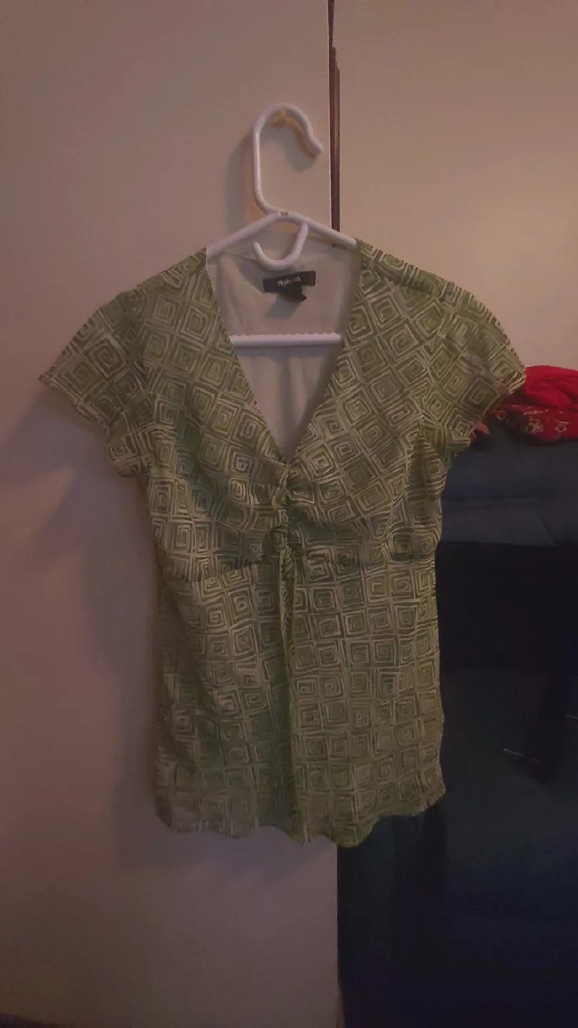 Green Patterned Blouse thumbnail