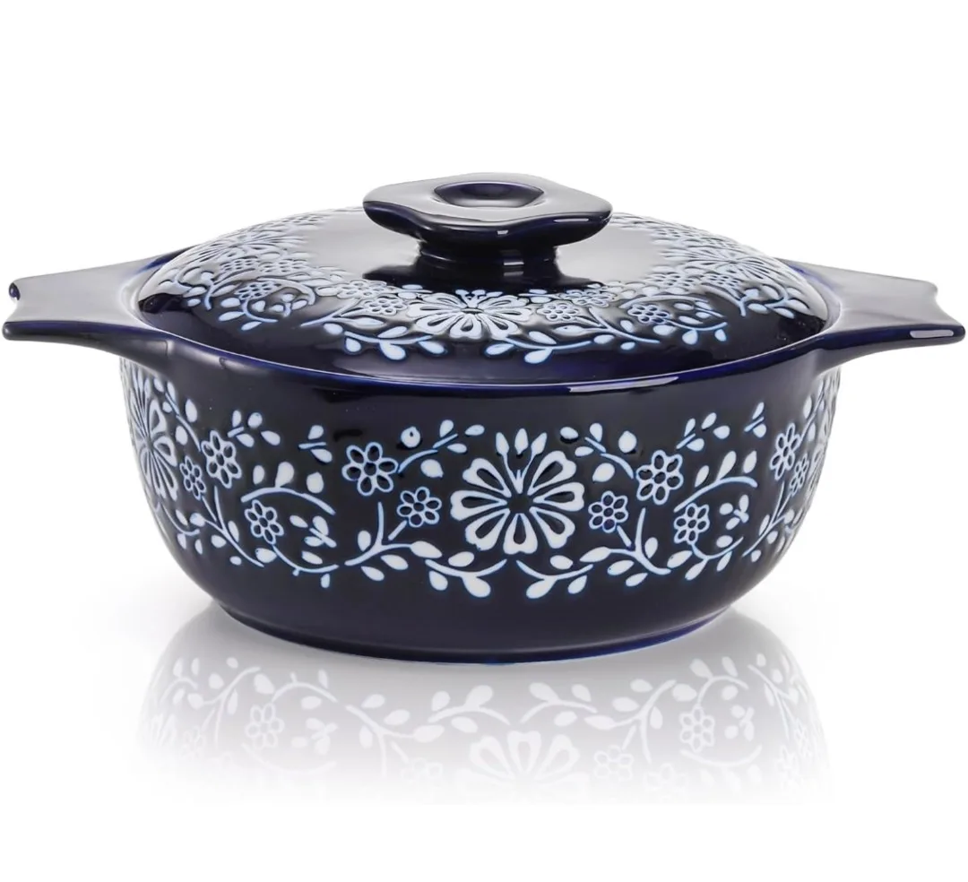 Bekith Casserole Dish with Lid, Blue image indicator(7)