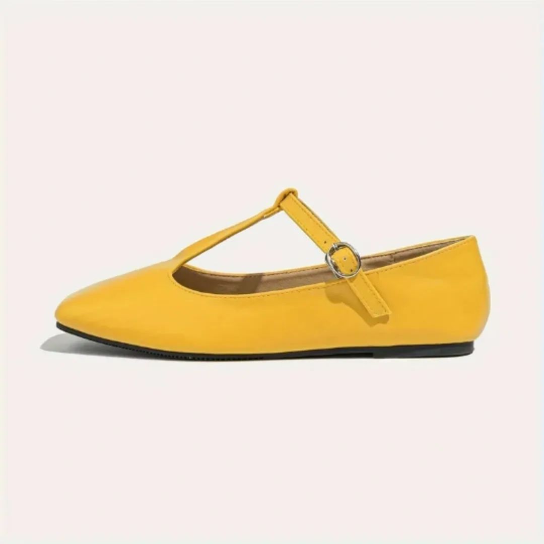 Yellow T-Strap Flats image indicator(5)