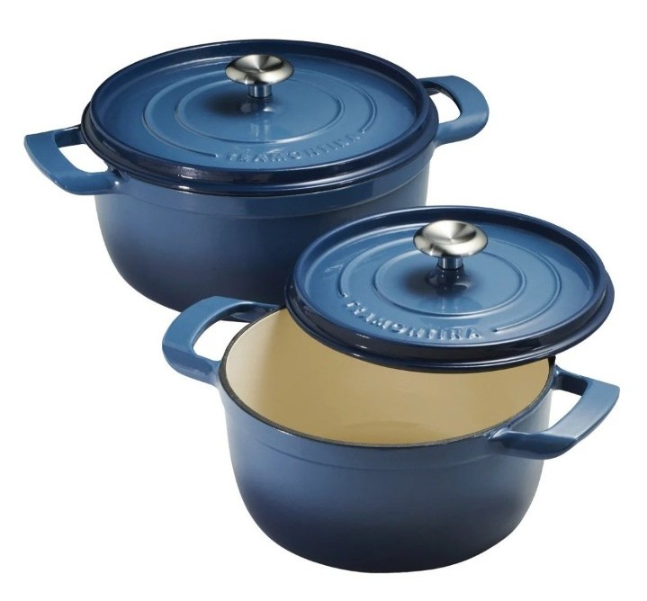 Tramontina Enamel Cast Iron Dutch Oven 2-Pack Blue (New) - photo 3