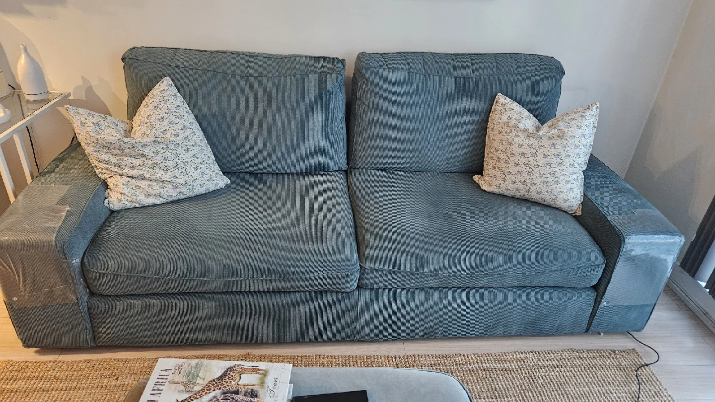 Ikea KIVIK kelinge gray- turquoise Sofa - photo 2