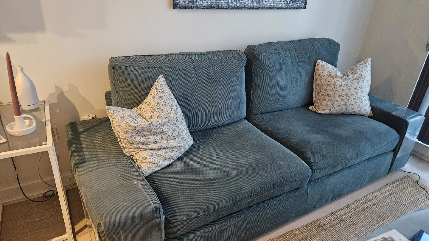 Ikea KIVIK kelinge gray- turquoise Sofa - photo 3