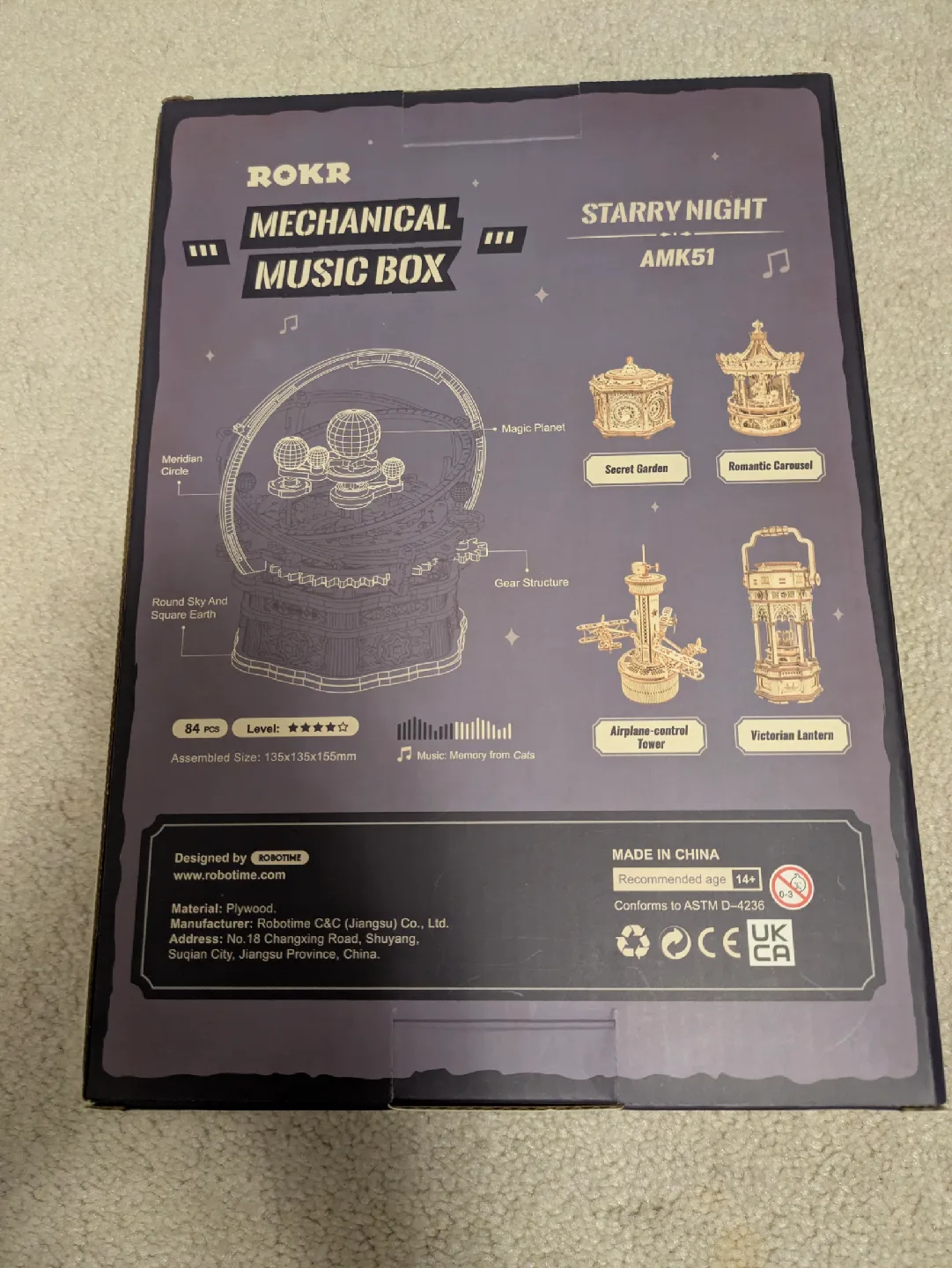 ROKR Starry Night AMK51 Mechanical Music Box image indicator(2)