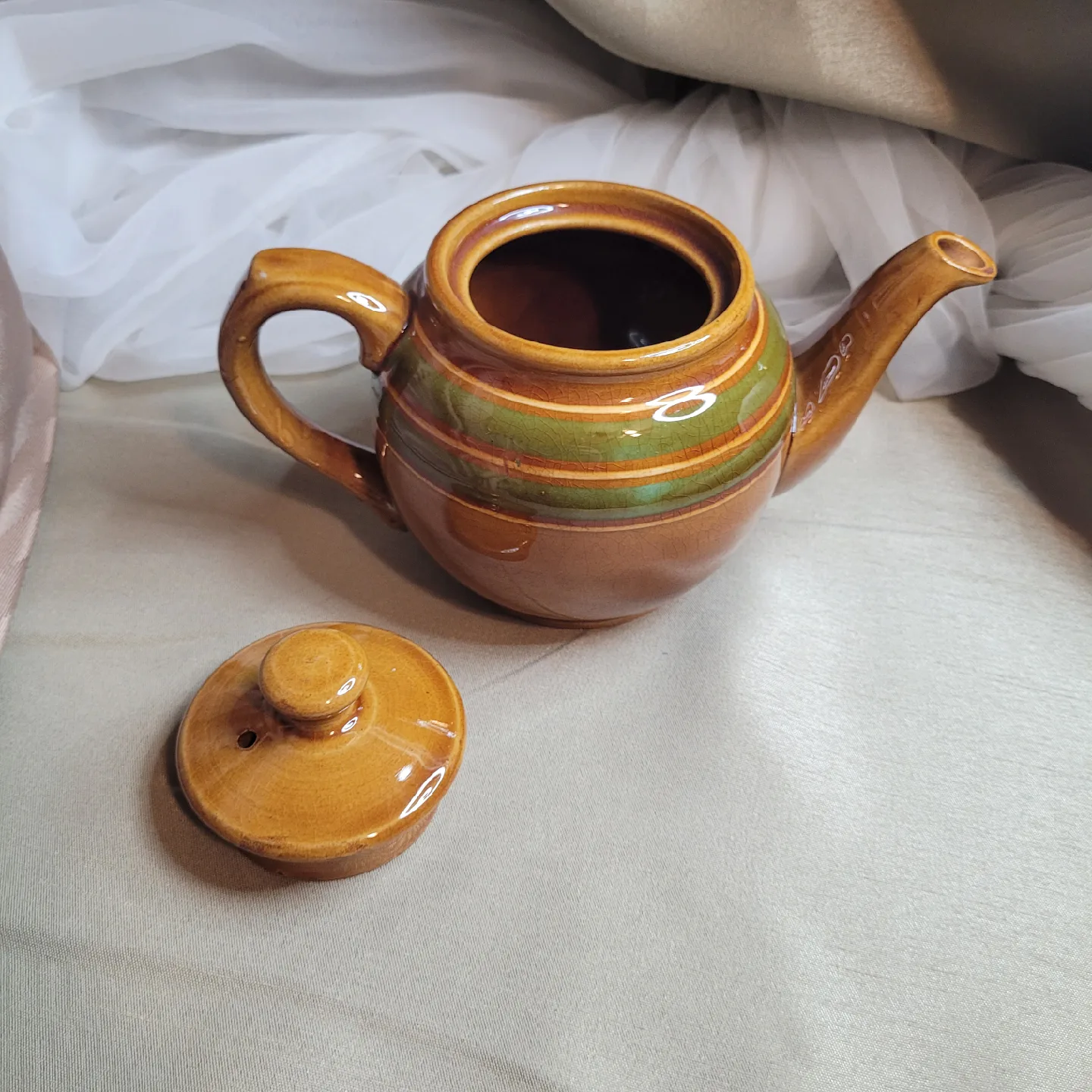 Vintage Sadler Brown Betty Single Teapot - England image indicator(4)