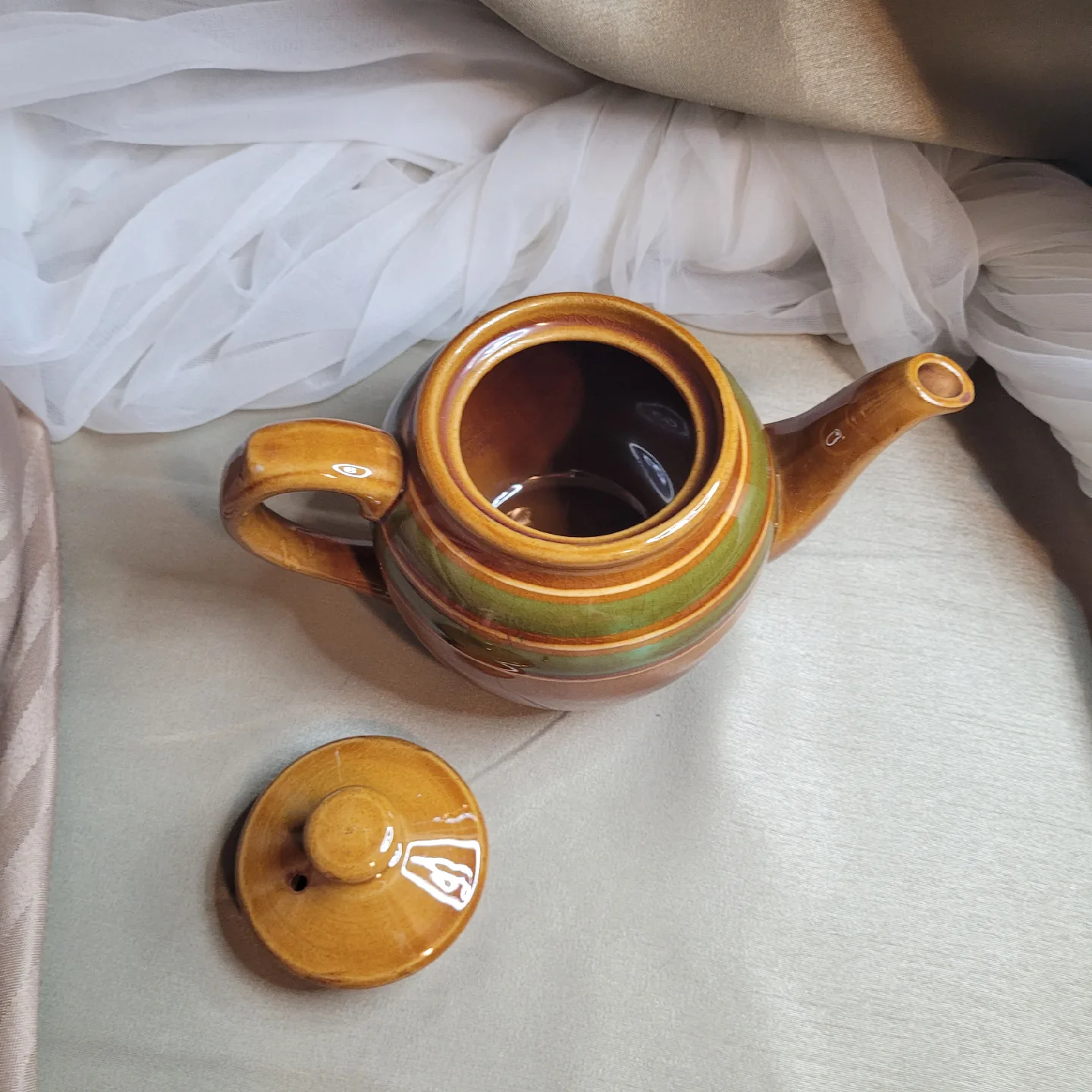 Vintage Sadler Brown Betty Single Teapot - England image indicator(8)