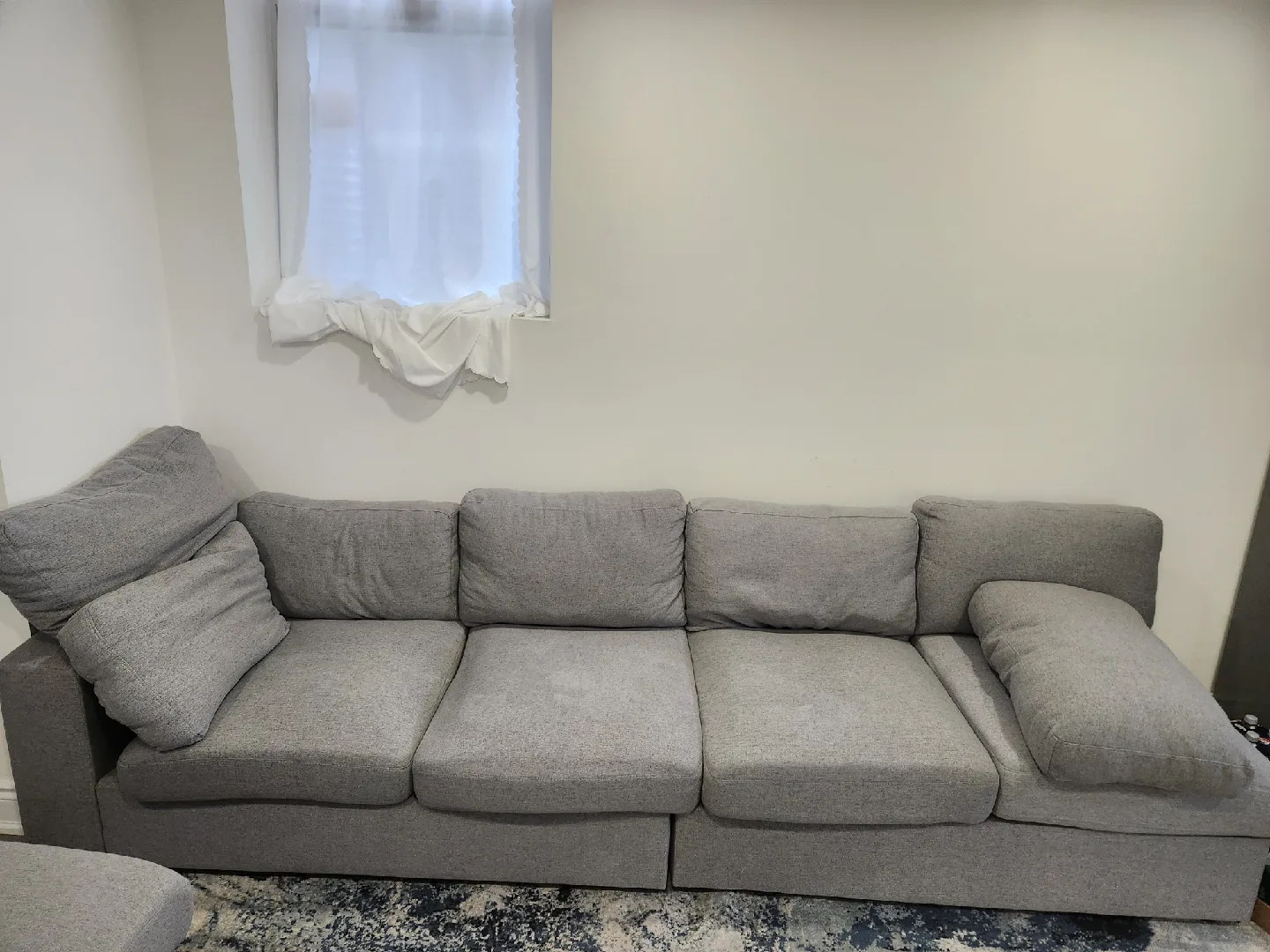 Grey Modular Sectional Sofa with Ottoman image indicator(5)