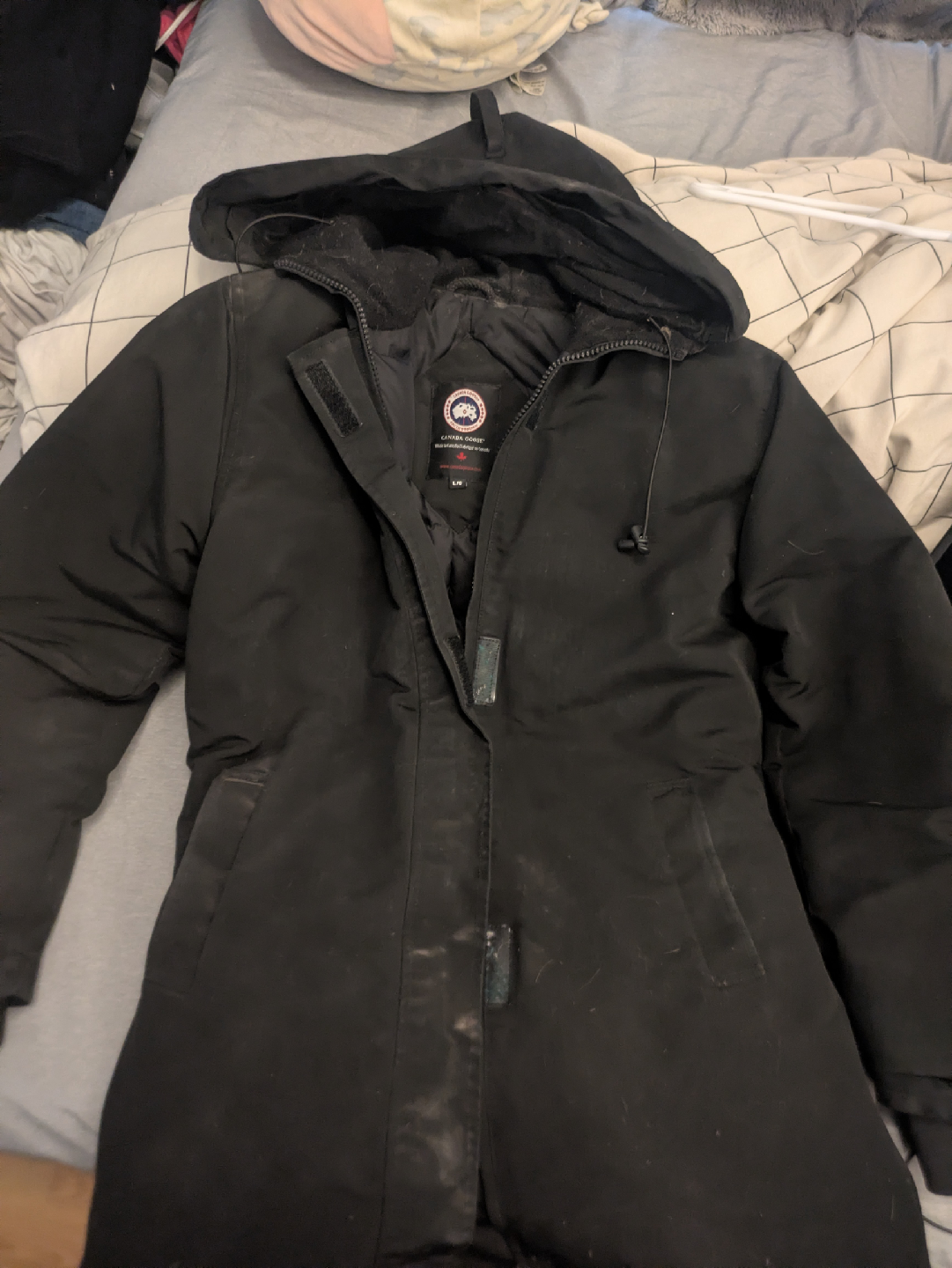 Canada Goose Black Parka - Size L/G women