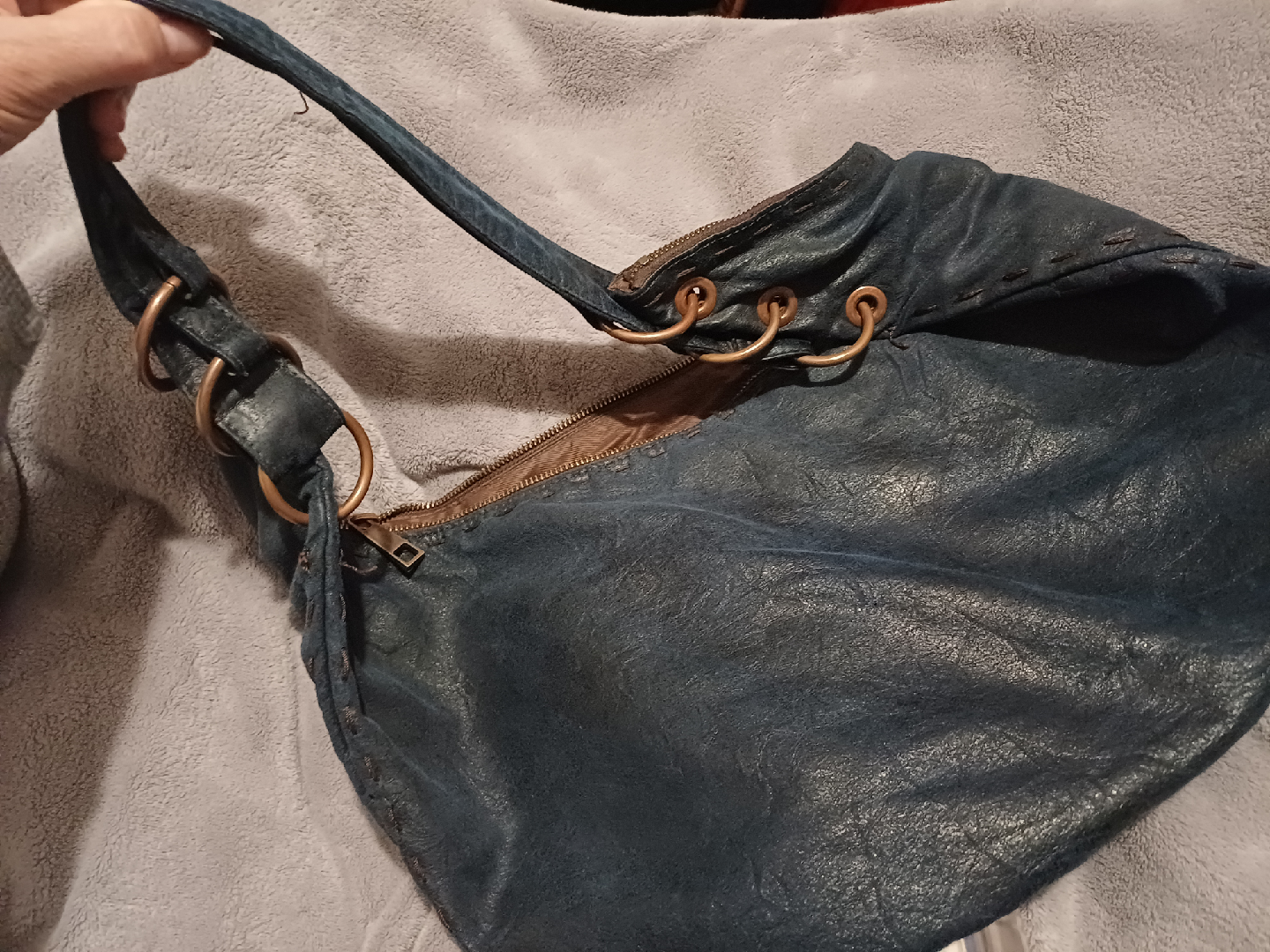 Matt & Nat Blue Vegan Leather Hobo Bag - photo 5